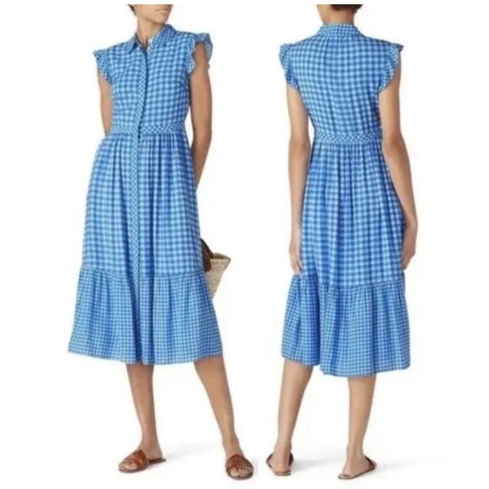 Draper James Patio Dress Blue Gingham size 4